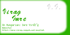 virag imre business card